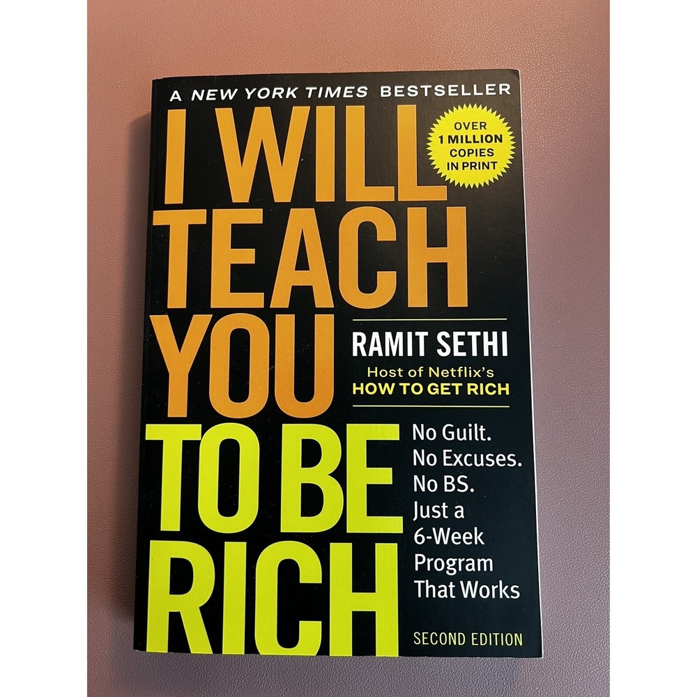 Workman Publishing I Will Teach You To Be Rich Book OS Black New 2nd Ed Sethi